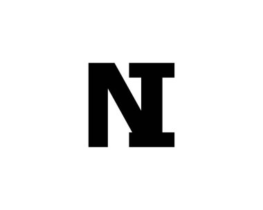 NI In Letter logo tasarım vektör şablonu