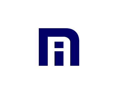 NI In Letter logo tasarım vektör şablonu