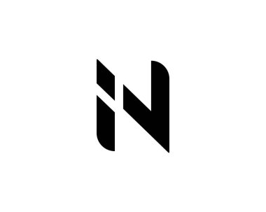 NI In Letter logo tasarım vektör şablonu