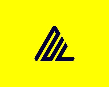 NL LN letter logo design vector template clipart