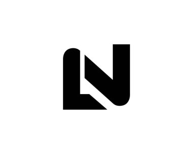 NL LN harf logo tasarım vektör şablonu