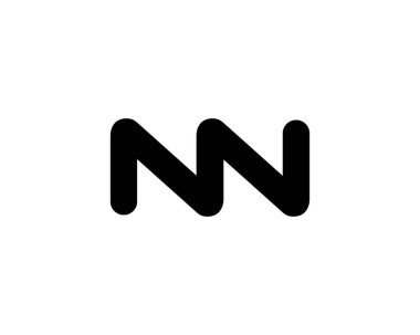 NN harfi logo tasarım vektör şablonu