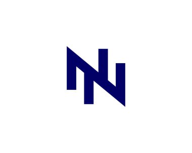 NN harfi logo tasarım vektör şablonu