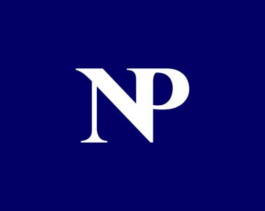 NP PN harf logo tasarım vektör şablonu