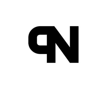 NQ QN harf logo tasarım vektör şablonu