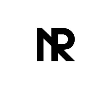 NR RN harf logo tasarım vektör şablonu