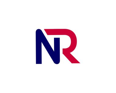 NR RN harf logo tasarım vektör şablonu