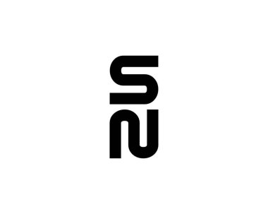 NS SN harf logo tasarım vektör şablonu