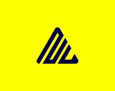 NU BM harfi logo tasarım vektör şablonu
