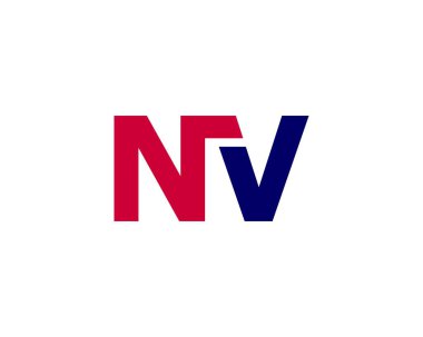 NV VN harf logo tasarım vektör şablonu