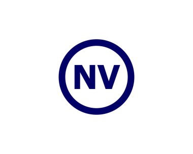 NV VN harf logo tasarım vektör şablonu