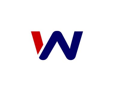 NW WN harf logo tasarım vektör şablonu