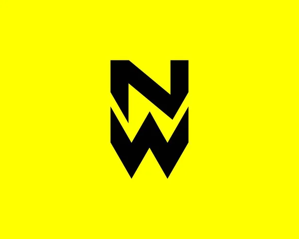 Wn字母标志设计向量模板 — 图库矢量图片