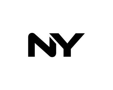 NY YN harf logo tasarım vektör şablonu