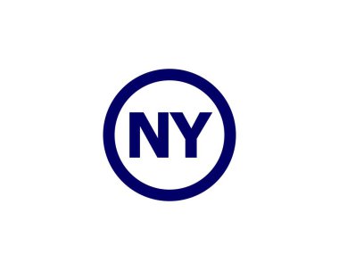 NY YN harf logo tasarım vektör şablonu