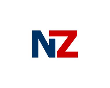 NZ ZN harf logo tasarım vektör şablonu