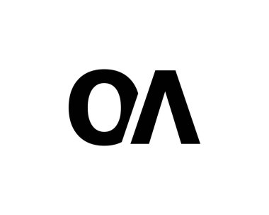 Bir AO OA harf logo tasarım vektör şablonu