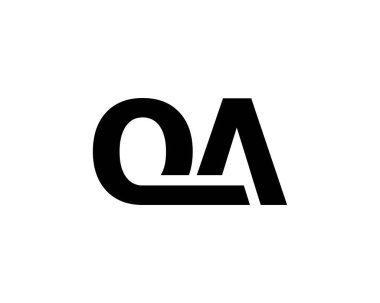 Bir AO OA harf logo tasarım vektör şablonu