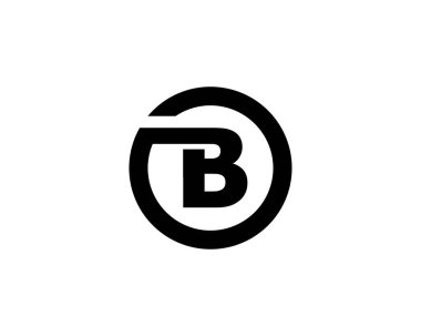 B OB BO harf logo tasarım vektör şablonu