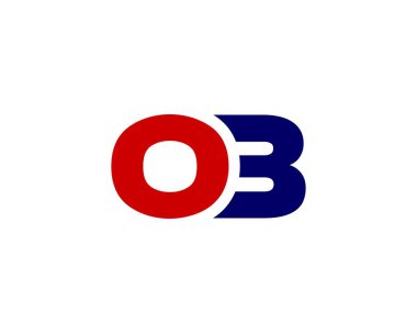 B OB BO harf logo tasarım vektör şablonu