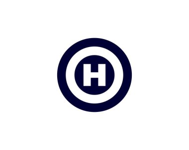 H OH HO harf logo tasarım vektör şablonu