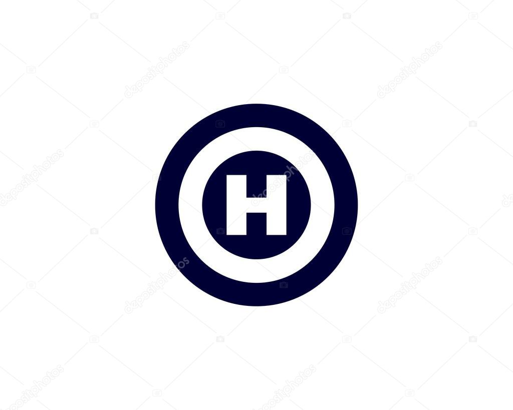 H OH HO letter logo design vector template