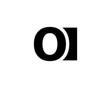 lo io harfli logo tasarım vektör şablonu