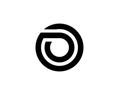 O OO harf logo tasarım vektör şablonu