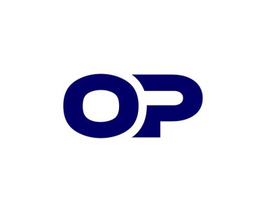 P OP PO harf logo tasarım vektör şablonu
