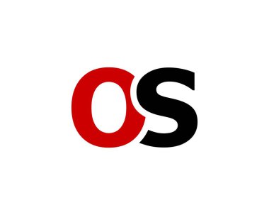 S OS SO harfi logo tasarım vektör şablonu