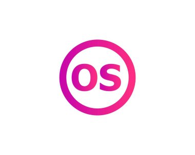 S OS SO harfi logo tasarım vektör şablonu
