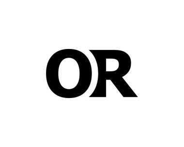 R OR RO Letter logo tasarım vektör şablonu