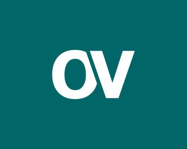 V OV VO harf logo tasarım vektör şablonu