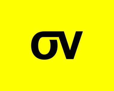 V OV VO harf logo tasarım vektör şablonu