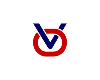 V OV VO harf logo tasarım vektör şablonu