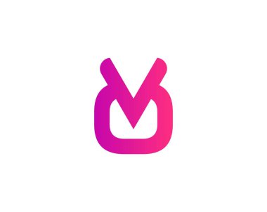 V OV VO harf logo tasarım vektör şablonu