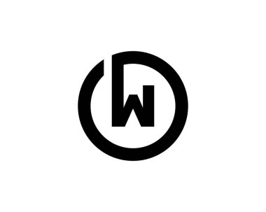W OW WO harf logo tasarım vektör şablonu