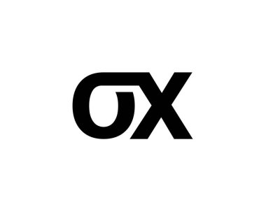 X OX XO harf logo tasarım vektör şablonu