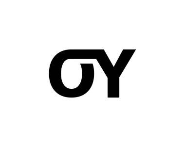 Y OY YO harf logo tasarım vektör şablonu