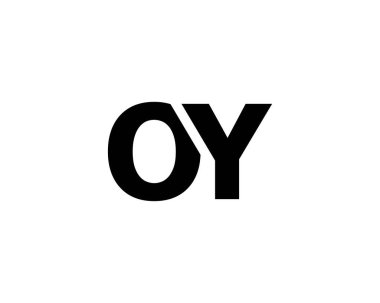 Y OY YO harf logo tasarım vektör şablonu