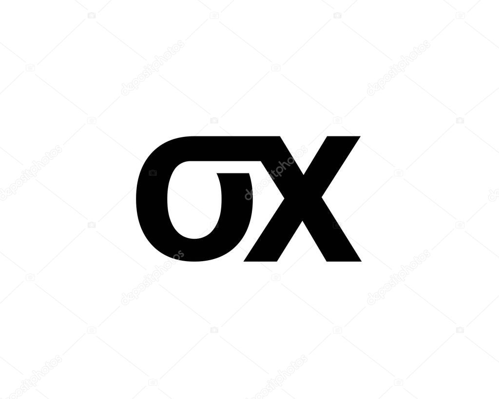 X OX XO letter logo design vector template