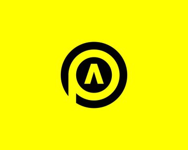 PA AP harf logo tasarım vektör şablonu