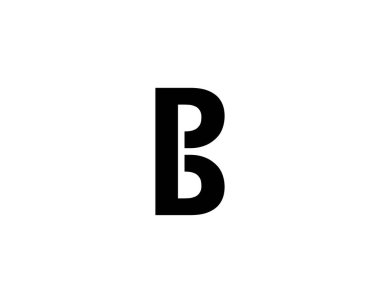 PB BP harf logo tasarım vektör şablonu