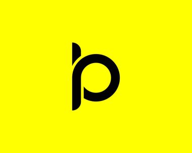 PB BP harf logo tasarım vektör şablonu