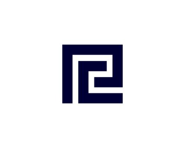 PC CP harf logo tasarım vektör şablonu