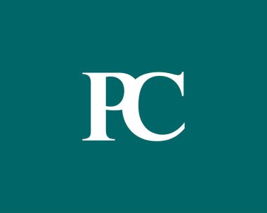 PC CP harf logo tasarım vektör şablonu