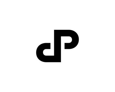 PD DP harf logo tasarım vektör şablonu