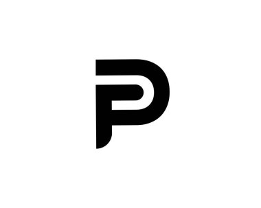 PF FP harf logo tasarım vektör şablonu