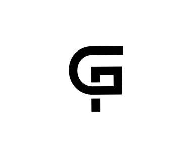 PG GP harf logo tasarım vektör şablonu