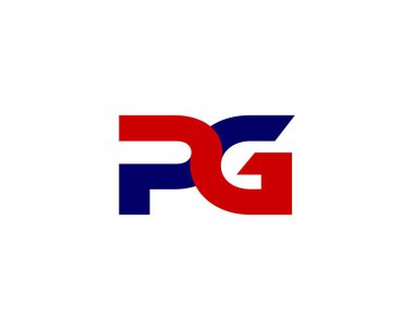 PG GP harf logo tasarım vektör şablonu